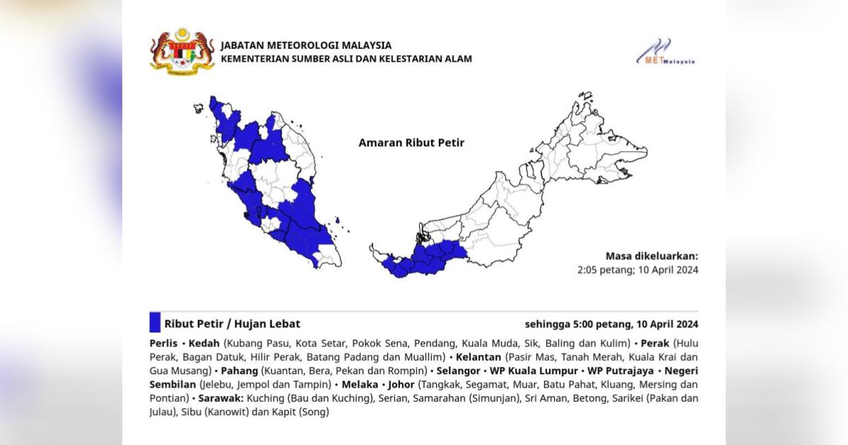 Semenanjung diramal alami hujan lebat petang ini | BULETIN TV3 Malaysia