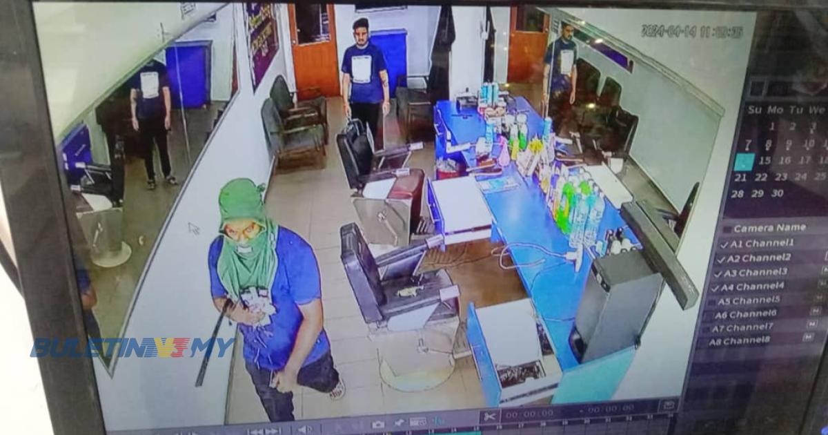 [VIDEO] Polis buru lelaki samun kedai runcit guna parang