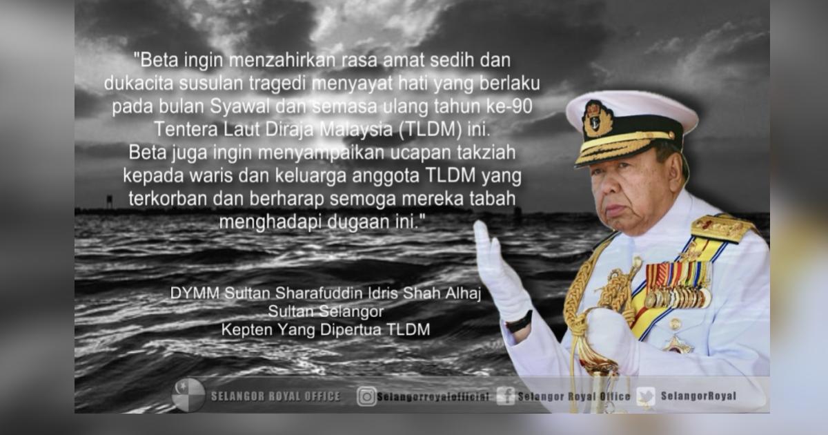 Helikopter terhempas: Sultan Selangor zahir rasa amat sedih, dukacita