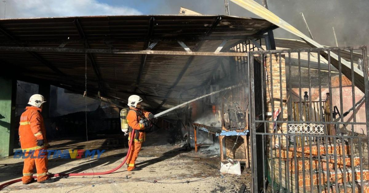 Kebakaran di Tamoi Baru; lelaki melecur, 3 rumah musnah