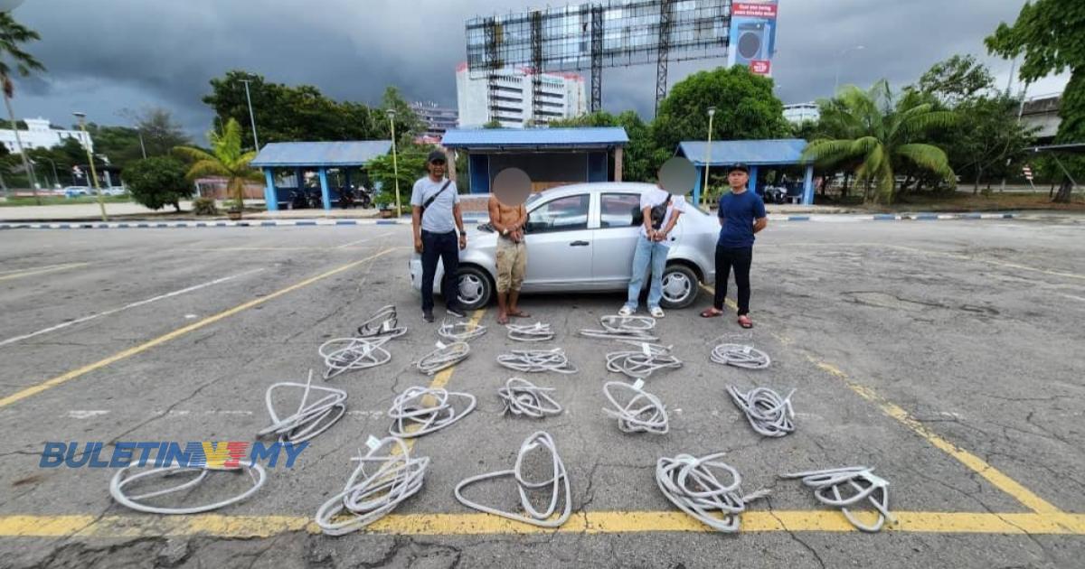Pencuri kabel elektrik diberkas