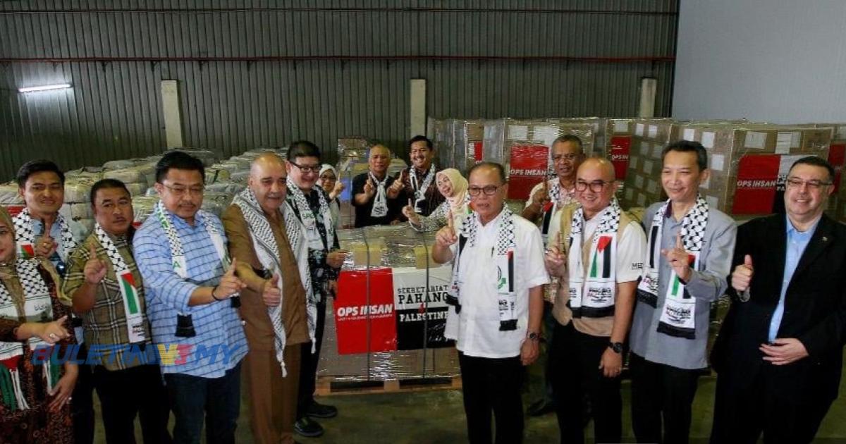 Kerajaan Pahang hantar 30 tan bantuan kemanusiaan ke Gaza