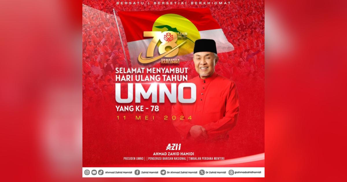 UMNO wadah penting sejarah Malaysia sejak penubuhannya – Ahmad Zahid