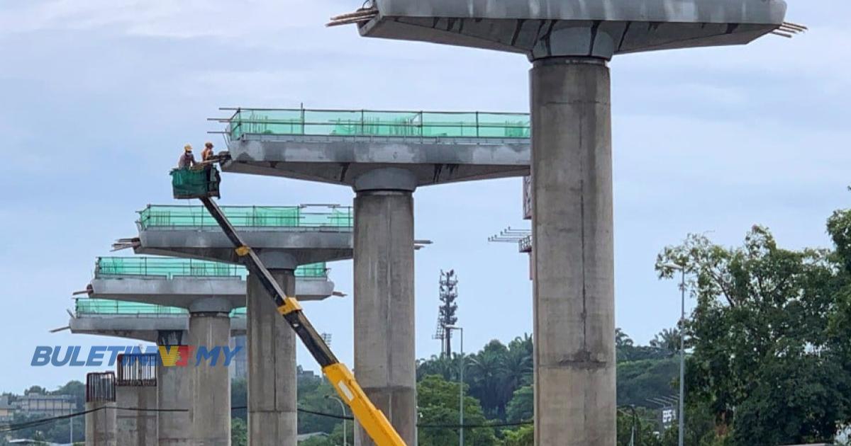 Lorong di Lebuhraya Persekutuan ditutup berperingkat bagi kerja pembinaan LRT3