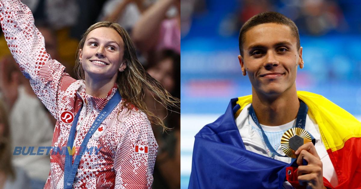 Perenang remaja Kanada Summer McIntosh (kiri) dan perenang remaja Romania David Popovici (kanan) ungguli acara masing-masing. FOTO: Reuters