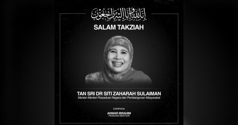 PM ucap takziah atas pemergian Tan Sri Dr Siti Zaharah Sulaiman ...