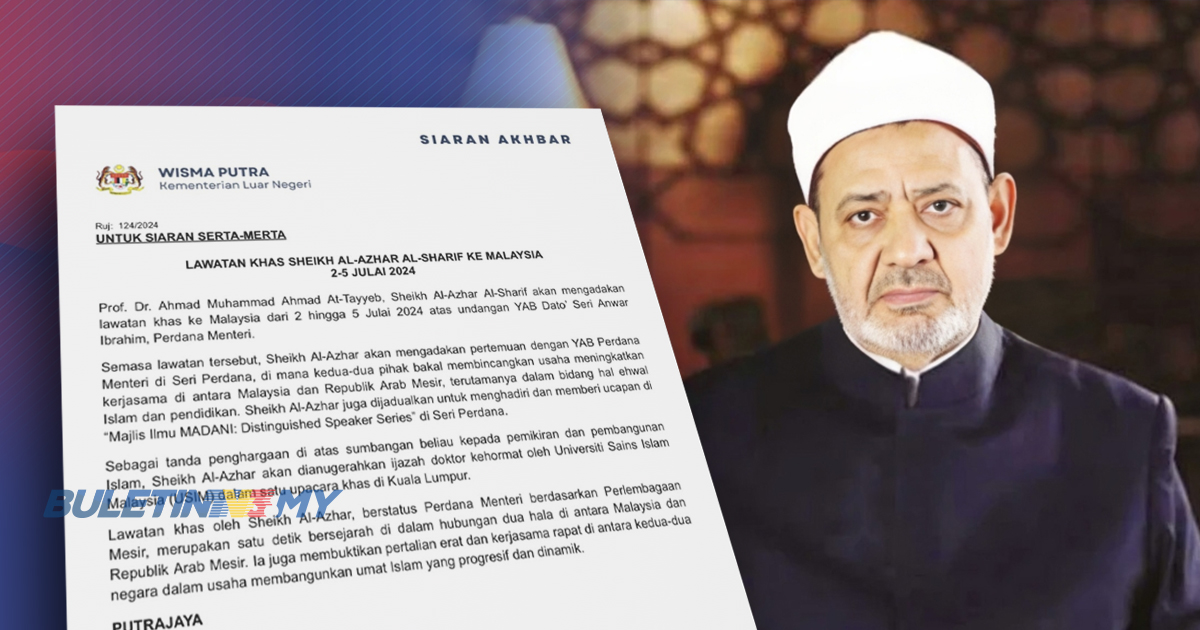 Sheikh Al-Azhar tiba di Malaysia untuk lawatan khas selama empat hari