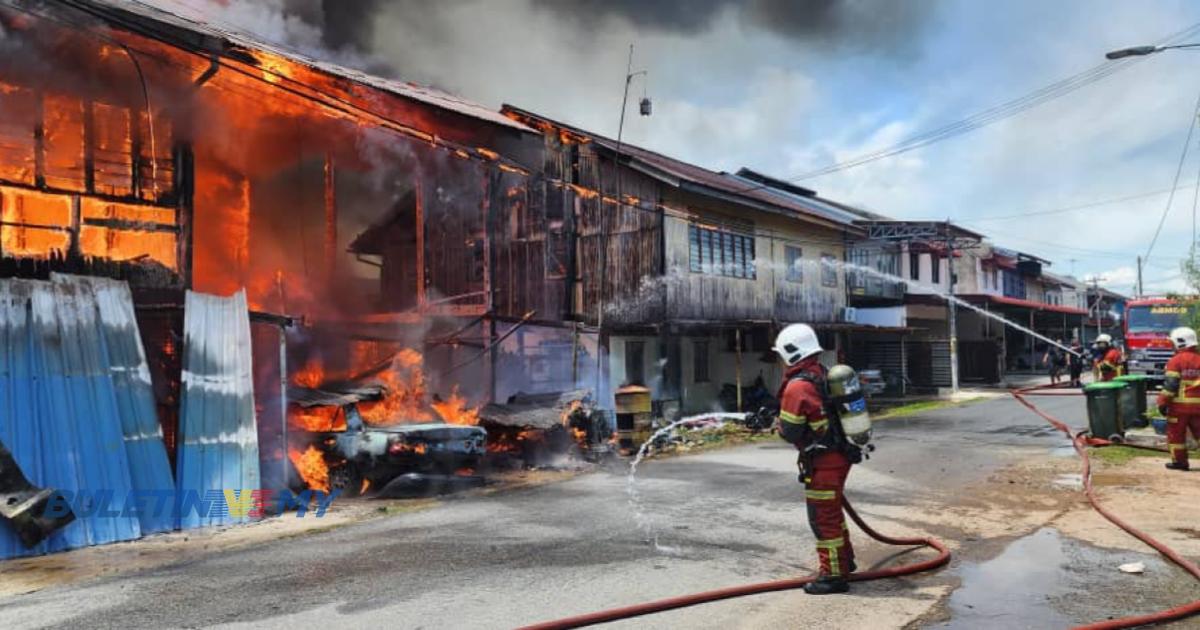 Lelaki nyaris maut dalam kebakaran lima rumah