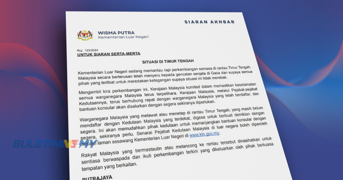 Rakyat Malaysia di Timur Tengah digesa berdaftar dengan kedutaan