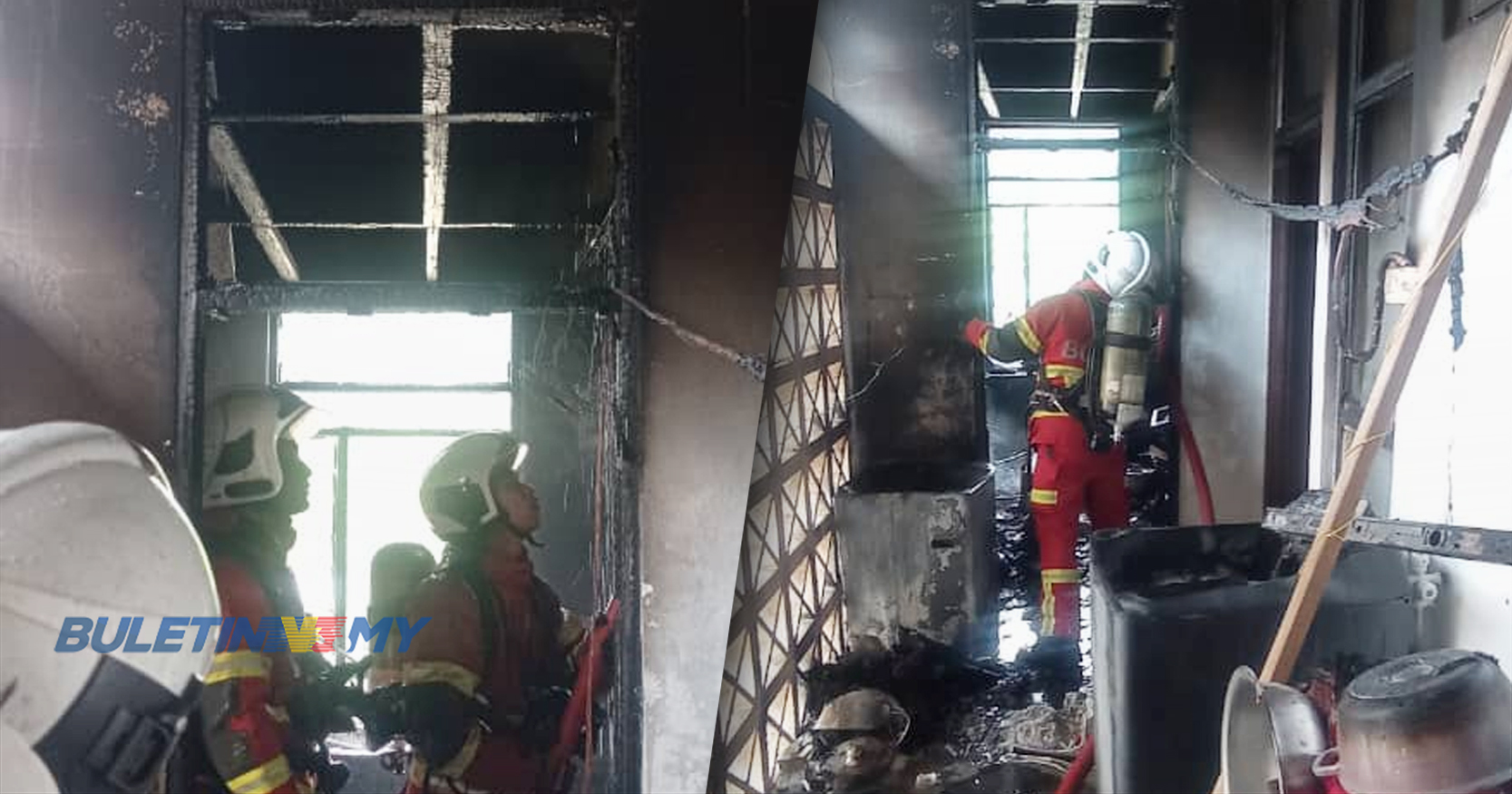 Stor kuaters TLDM Lumut terbakar