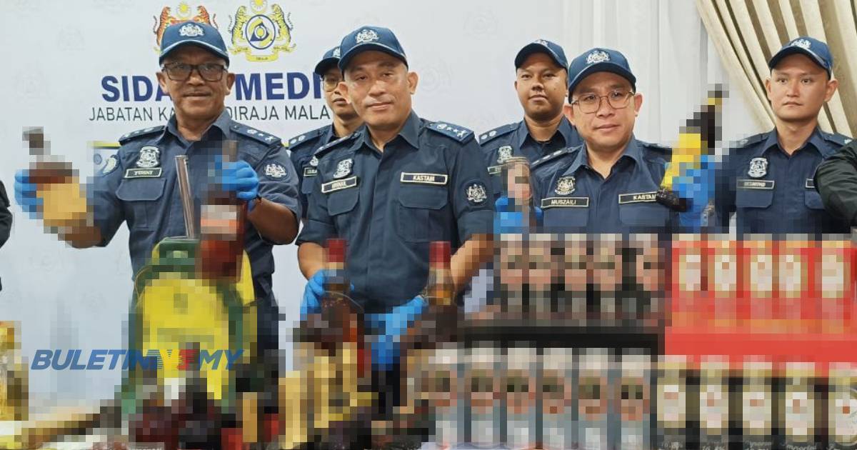 Kastam Johor rampas rokok, minuman keras tak bercukai bernilai RM13.9 juta