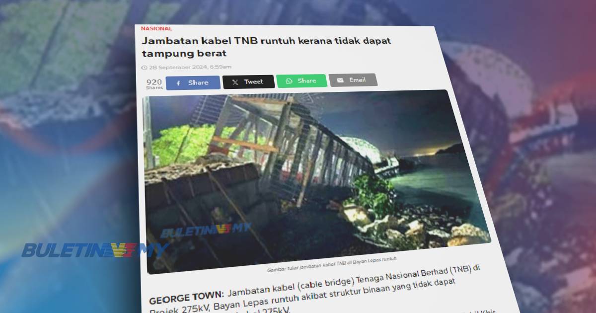 Projek kabel bawah tanah Bayan Lepas siap ikut jadual – TNB