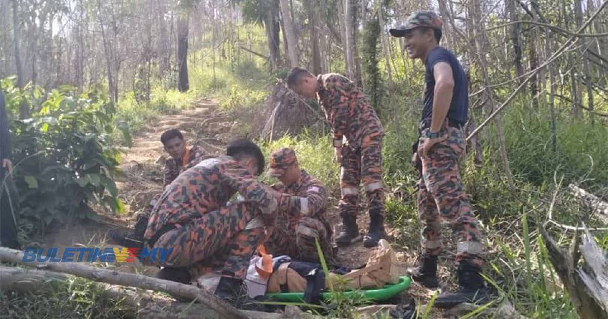 JBPM selamatkan wanita cedera ketika mendaki Bukit Janggut