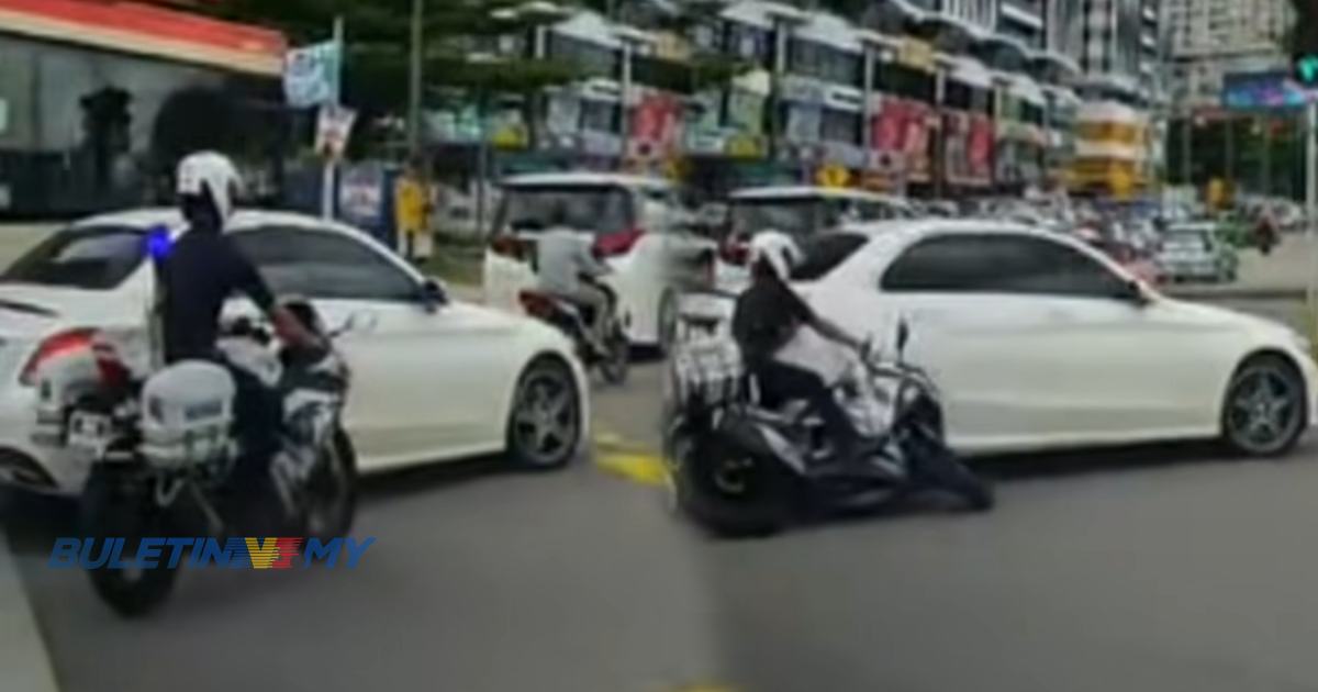 [VIDEO] Polis cari kereta mewah langgar lari anggota URB