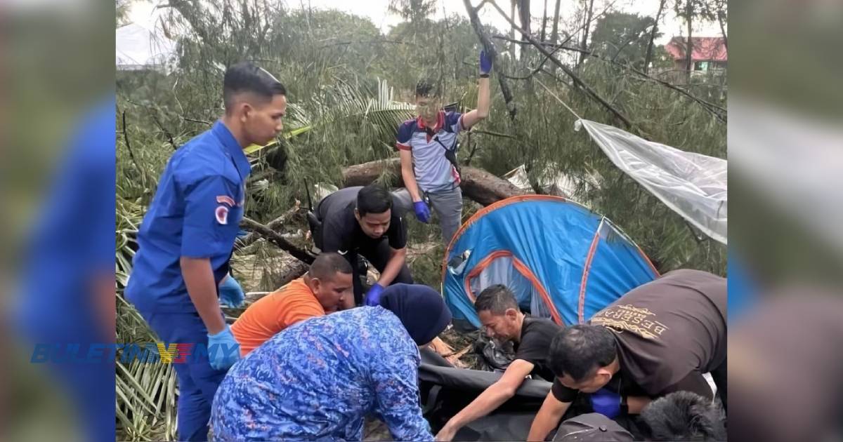 Warga emas maut dihempap pokok ketika berkhemah, cucu cedera