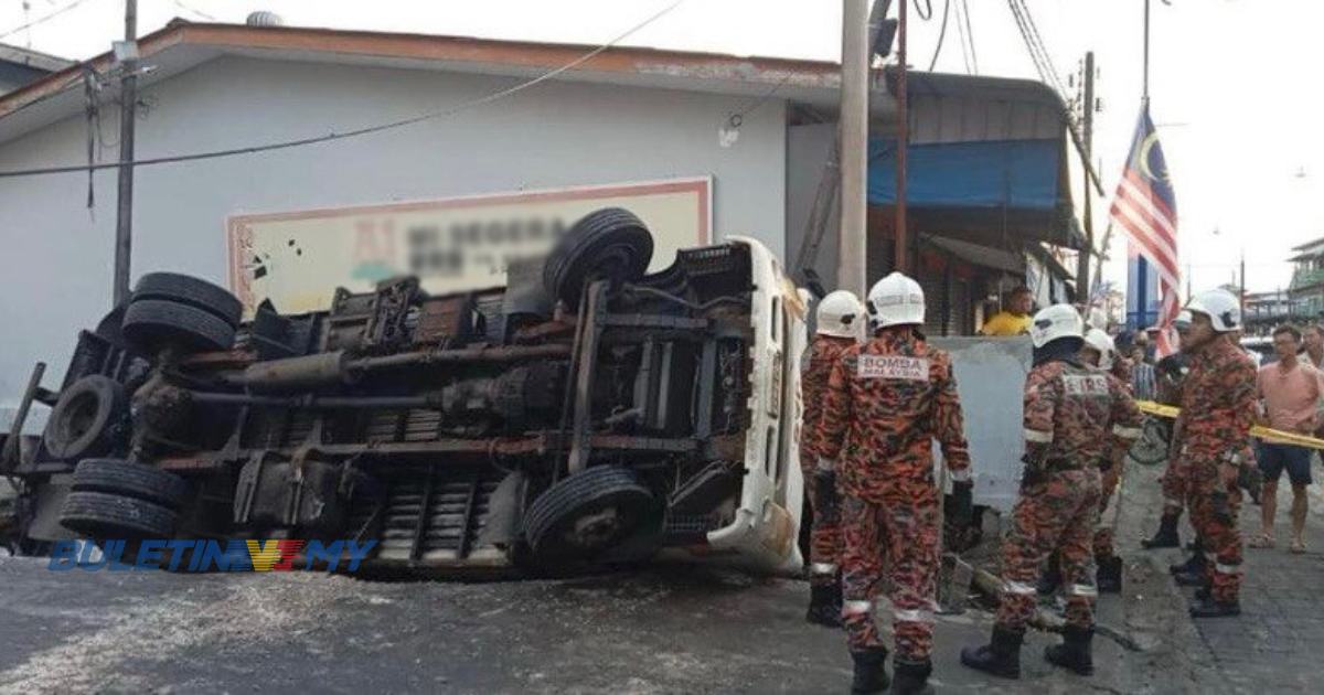 Pekerja pemunggah air batu maut dihempap lori