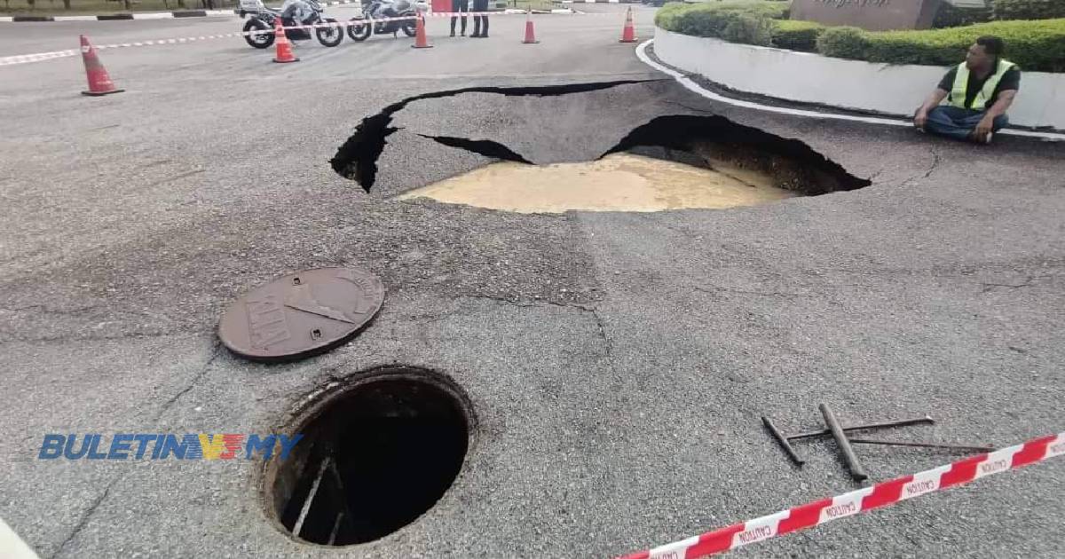 Tanah mendap dipercayai berpunca dari kebocoran paip kumbahan