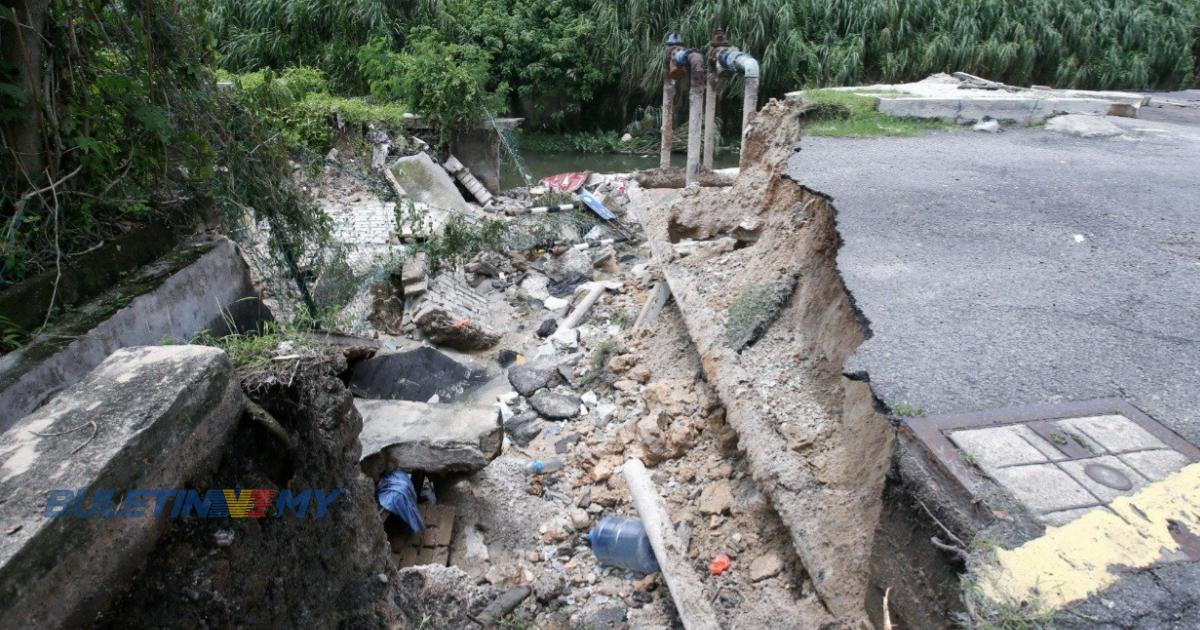 Arus deras, paras air tinggi jadi punca tebing sungai runtuh – JPS