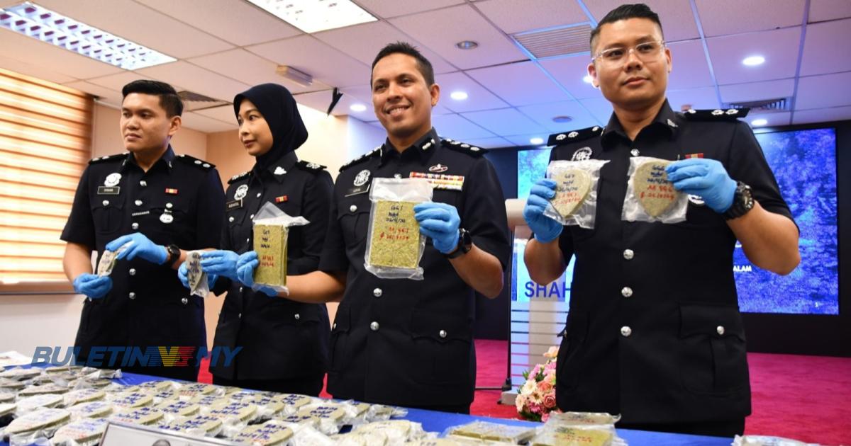 Polis tumpas sindiket dadah, 2 individu ditahan dan 10 kilogram ganja dirampas