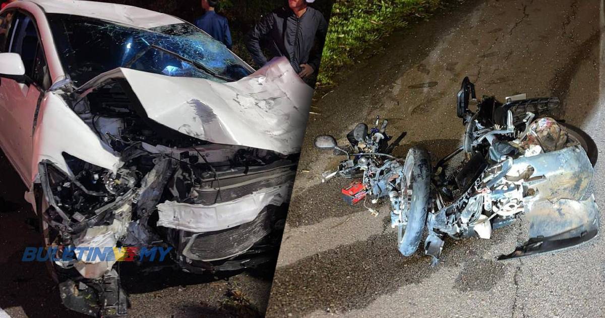 Anggota tentera maut, motosikal bertembung dengan kereta