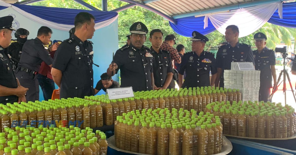 Berselindung di sebalik kedai landskap bunga, 4 ditahan proses dan jual air ketum