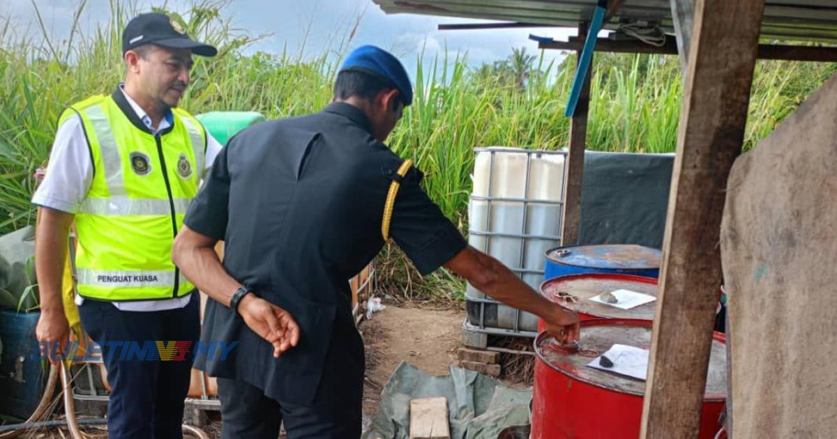 KPDN sita 4,000 liter diesel disimpan di bangsal dalam kebun pisang