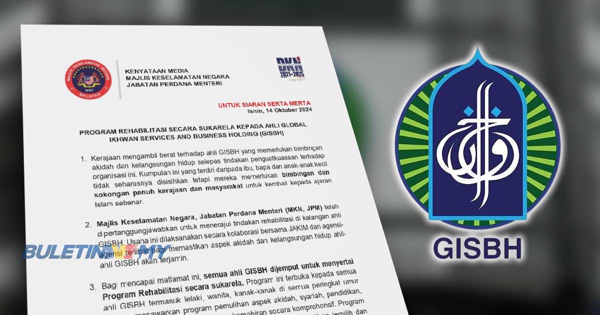 Ahli GISBH dijemput sertai program rehabilitasi, lapor polis jika diancam