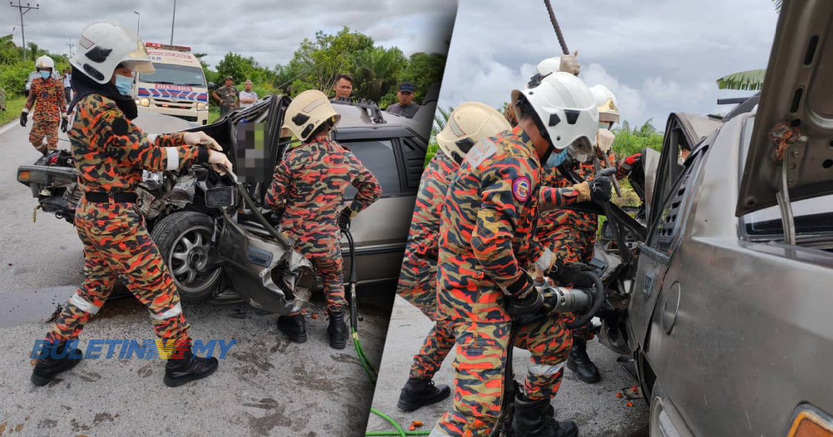 Wanita maut kenderaan dinaiki rempuh van tepi jalan