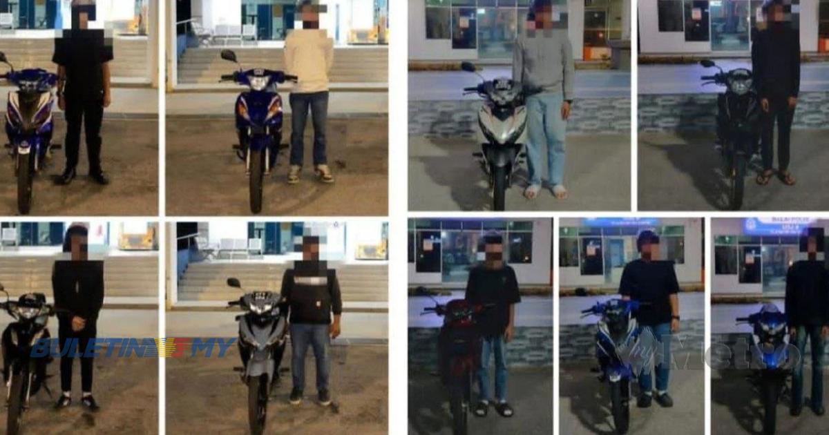 9 penunggang motosikal buat aksi berbahaya ditahan polis