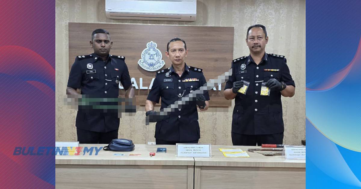 2 suspek samun berparang ditahan polis