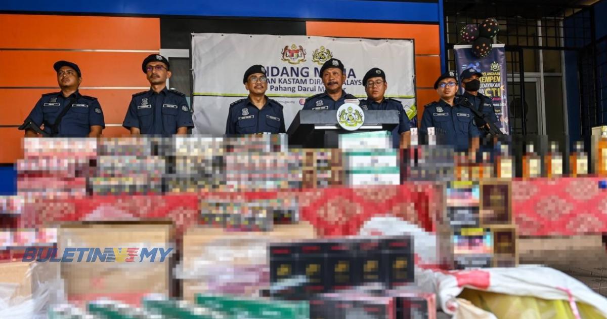 Kastam Pahang rampas rokok, minuman keras bernilai RM2.69 juta