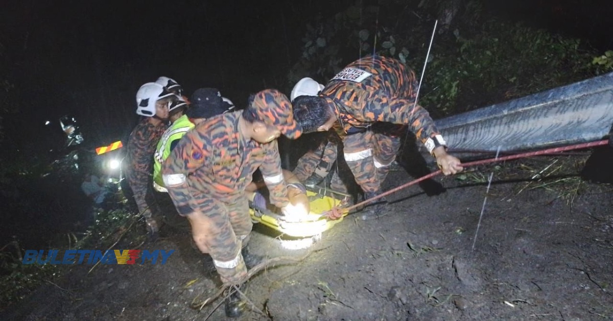 12 jam tersepit, pemandu treler berjaya dikeluarkan anggota bomba