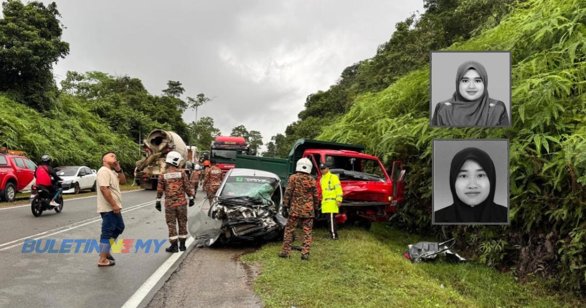 Dua kakitangan sekolah meninggal dunia dalam kemalangan di Lipis