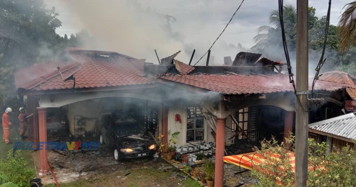 Rumah, kereta musnah dalam kebakaran di Naka