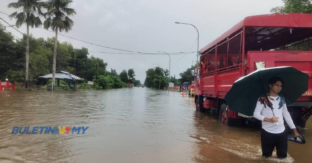 Pekan Rantau Panjang lumpuh akibat paras air Sungai Golok meningkat