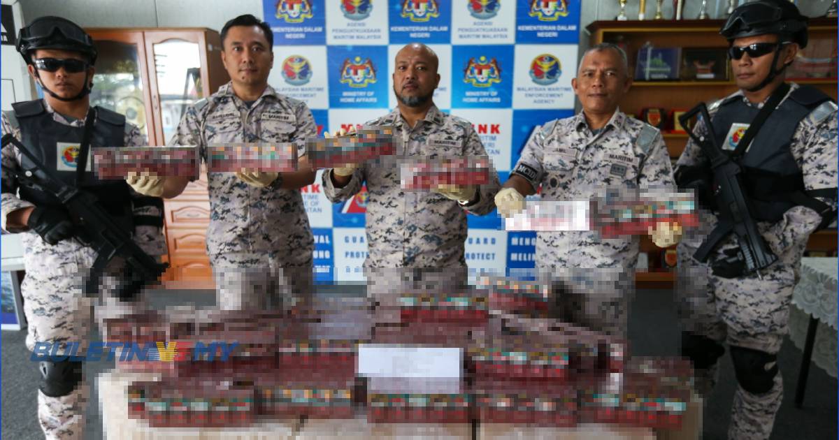 790,000 batang rokok putih dirampas di Tumpat, Kota Bharu