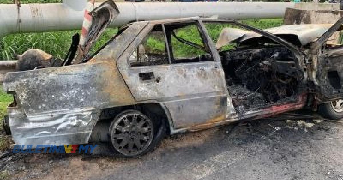 Suami Isteri antara 3 maut, kereta rempuh tembok jambatan