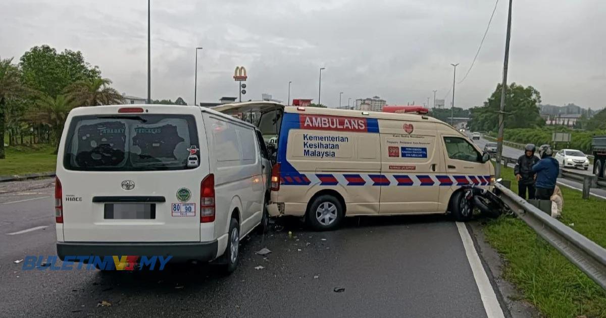 Seorang parah dalam nahas babitkan 5 kenderaan termasuk ambulans