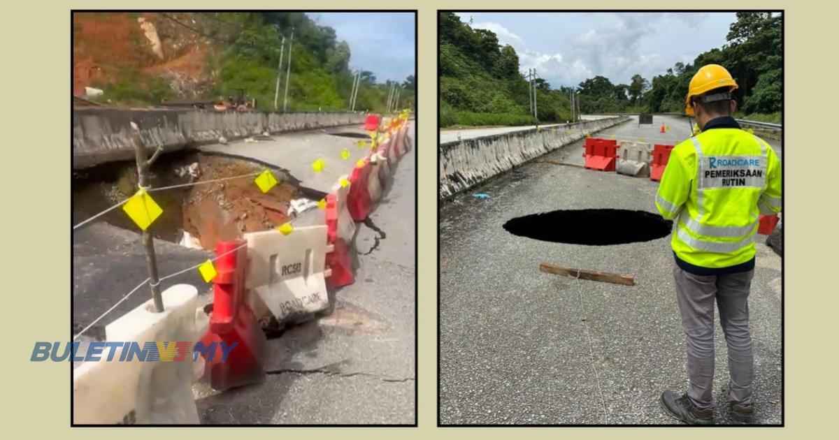 Mendapan tanah: Laluan di KM 78 Jalan Gua Musang-Lojing ditutup sepenuhnya