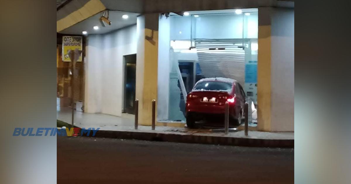 Polis tahan pemandu mabuk rempuh pintu kaca bank, kereta di Tawau