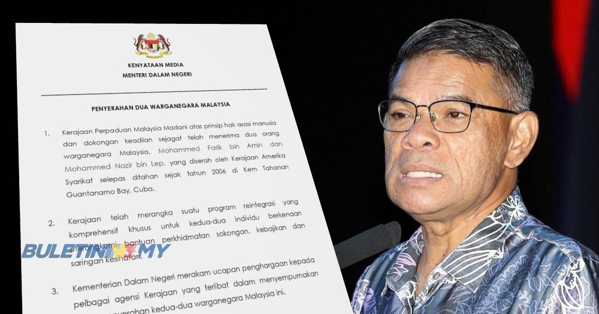 Dua rakyat Malaysia ditahan 18 tahun di Guantanamo pulang ke tanah air