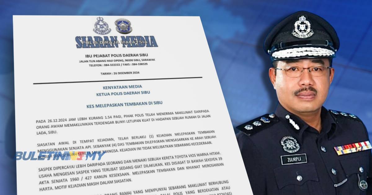 Motif tembakan rambang di Sibu sedang disiasat – Polis