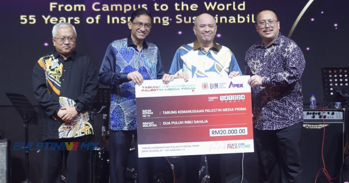 USM sumbang RM20,000 kepada Tabung Kemanusian Palestin Media Prima