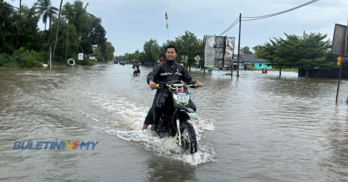 [VIDEO] Air naik mendadak beberapa kampung di Kemasik digenangi air