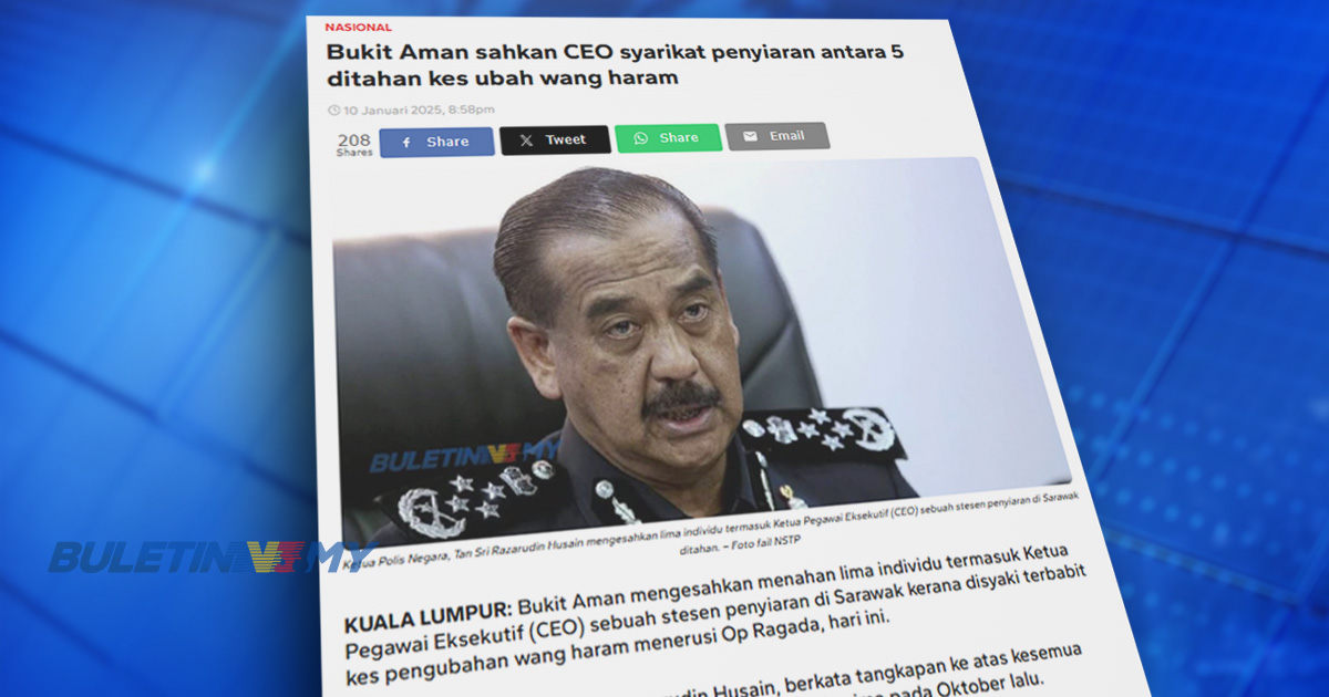 CEO syarikat penyiaran ditahan, biar polis lengkapkan siasatan – Saifuddin