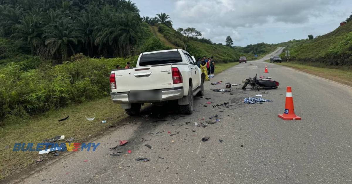 Pekerja ladang maut bertembung pikap ketika elak lubang, jalan mendap