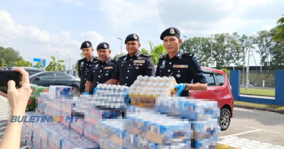 2 ditahan punggah minuman keras tidak bercukai