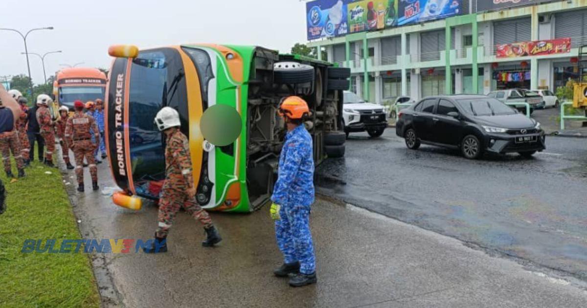 Bas persiaran terbabas, pemandu parah, 6 pelancong China cedera