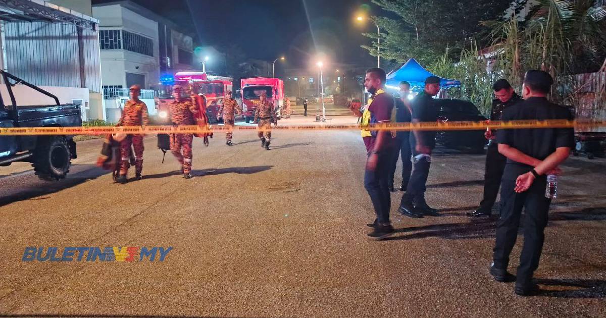 [VIDEO] Kebakaran kilang di Klang: Polis, bomba kawal keselamatan lokasi