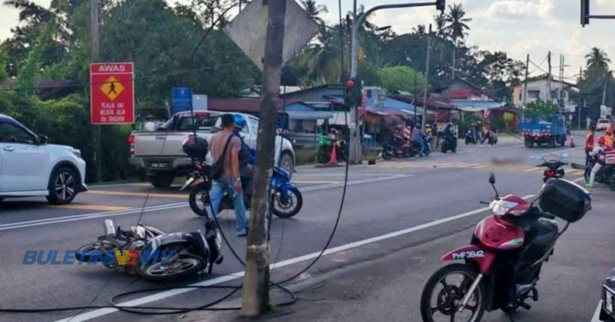 Pemandu lori sebabkan kabel jatuh, kena leher penunggang direman